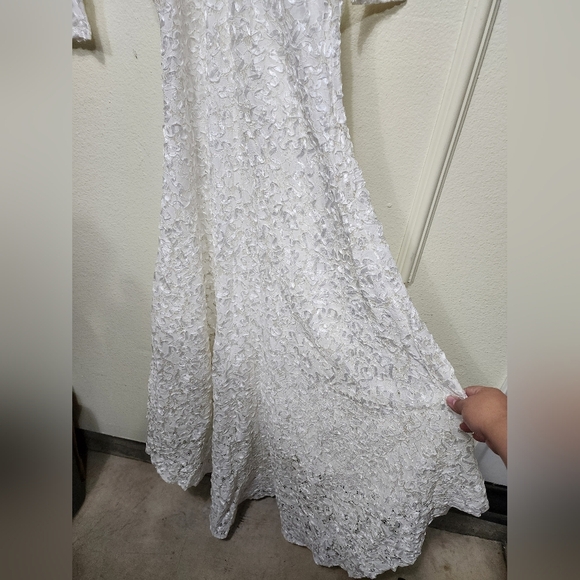 Lulus Following Your Heart White Lace Long Sleeve Maxi Dress XS Wedding Bridal - Picture 11 of 12